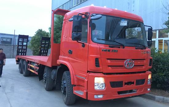 【國五】三環昊龍前四后八挖機平板車